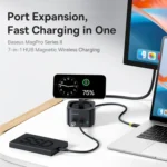 Baseus MagPro Series II 7 in 1 HUB Docking Station Magnetic Wireless Charger 15W - Image 2