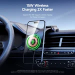 DUZZONA V5 Pro 15W Qi2 Car Magnetic Wireless Charger Phone Holder - Image 2