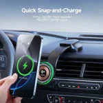 DUZZONA V5 Pro 15W Qi2 Car Magnetic Wireless Charger Phone Holder - Image 6