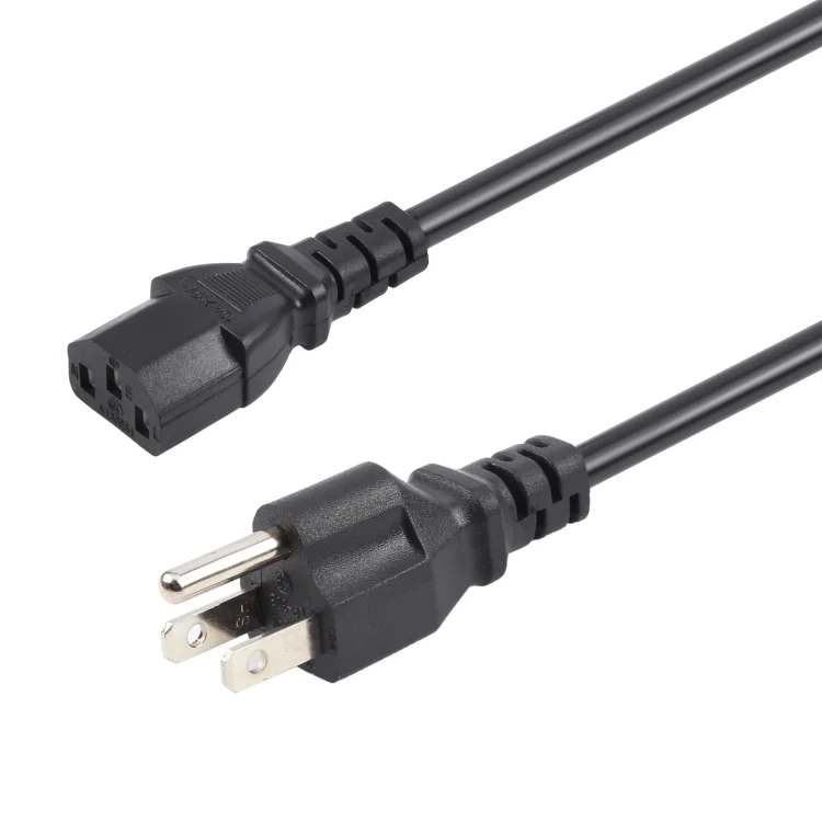 US Plug Computer PC Power Cord 3 Pin Cable