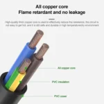 US Plug Computer PC Power Cord 3 Pin Cable - Image 6