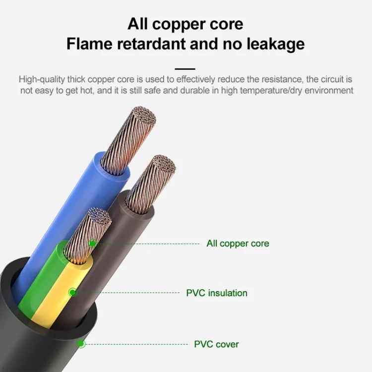 EDA007328101A_5.webp US Plug Computer PC Power Cord 3 Pin Cable - Image 6