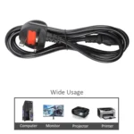 Big UK Plug Computer PC Power Cord 3 Pin Cable - Image 9