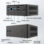 Jumper N305Hi Mini PC, Intel Alder Lake-N i3-N305 Octa-core 3.8GHz, RAM: 16GB, ROM: 512GB(EU Plug) - Image 2
