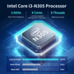 Jumper N305 Mini PC, Intel Alder Lake-N N305 Octa-core 3.8GHz, RAM: 16GB, ROM: 512GB - Image 6