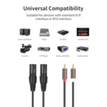 2 RCA Male to 2 XLR Male Audio Balance Cable - Image 3