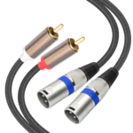 2 RCA Male to 2 XLR 3pin Male Audio Cable - Image 2