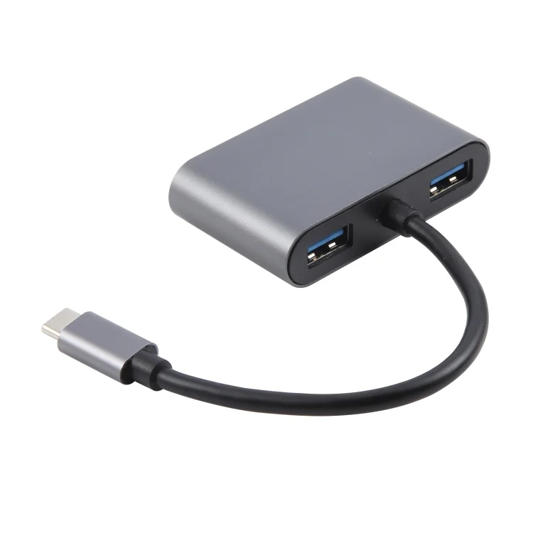 EDA007354401A_1.webp 4 in 1 USB-C / Type-C 3.1 to RJ45, PD and USB x 2 Ethernet Adapter Cable - Image 2