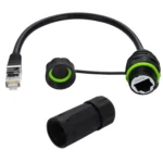 RJ45 8P8C Male to Female IP68 CAT6 Ethernet Connector