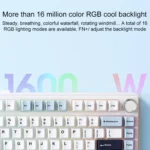 AULA F75 80 Keys Wired/2.4G/Bluetooth Three Model Customized RGB Mechanical Keyboard - Image 5
