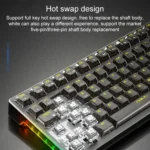 AULA F98 Pro 99 Keys Wired/2.4G/Bluetooth Three Model RGB Mechanical Keyboard - Image 4
