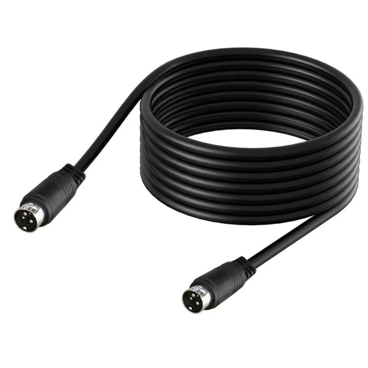 Middle DIN Male to Male 3 Pin Audio Power Signal Adapter Cable