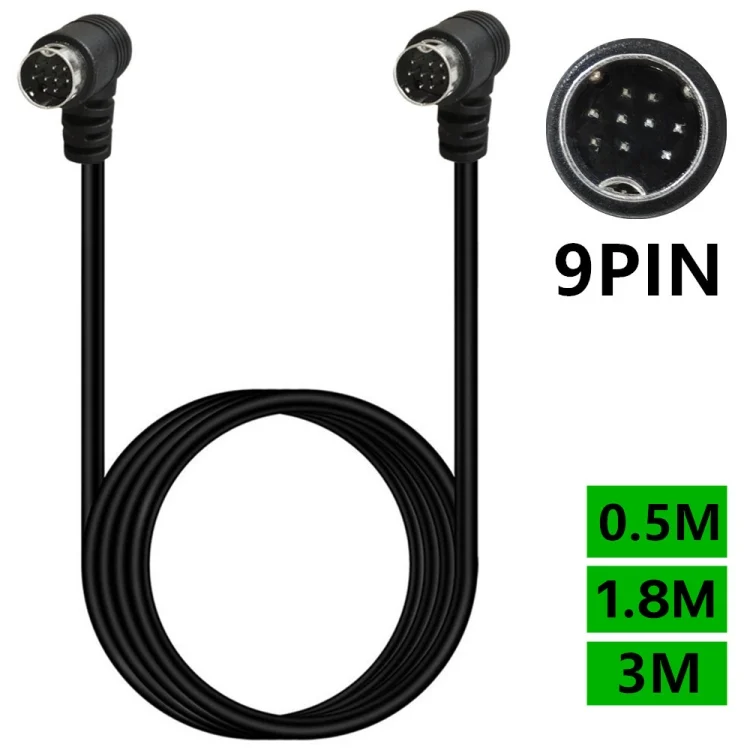 EDA0073941_B1.webp Double Curved mini DIN 9 Pin TV Audio Adapter Cable - Image 2