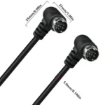 Double Curved mini DIN 9 Pin TV Audio Adapter Cable - Image 4