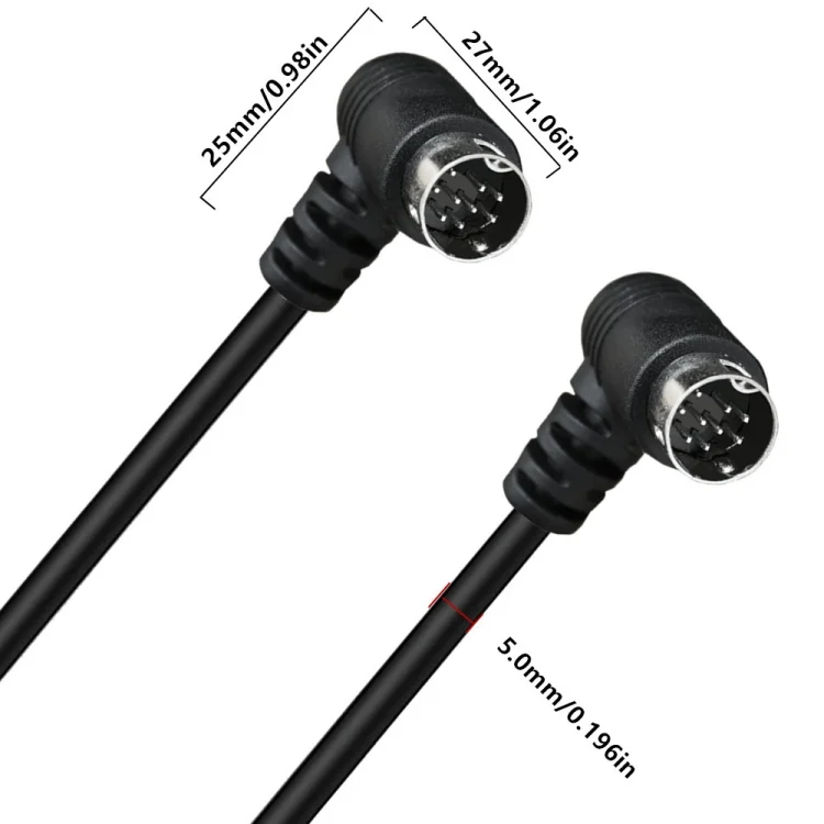EDA0073941_B3.webp Double Curved mini DIN 9 Pin TV Audio Adapter Cable - Image 4