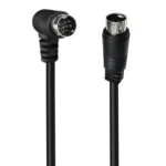 Single Curved mini DIN 9 Pin TV Audio Adapter Cable