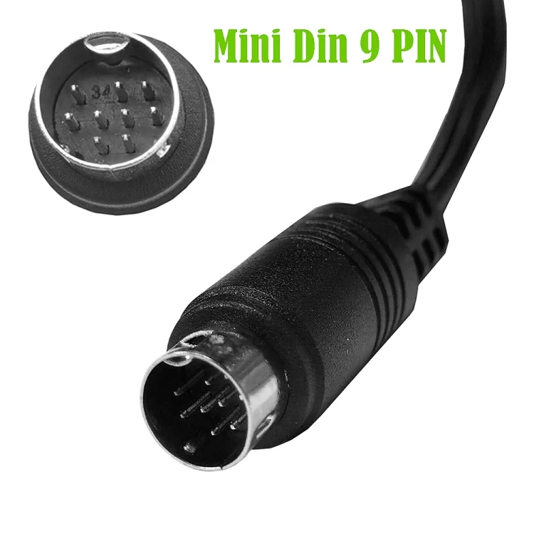 EDA0073948_B3.webp Single Curved mini DIN 9 Pin TV Audio Adapter Cable - Image 4