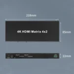 Measy MT4342 4K 30Hz 4 In 2 Out HDMI Matrix Switch Support Seamless Switching - Image 2