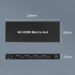 Measy MT4344 4K 30Hz 4 In 4 Out HDMI Matrix Switch Support Seamless Switching - Image 2