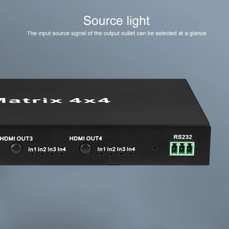 EDA0074281_B5.webp Measy MT4344 4K 30Hz 4 In 4 Out HDMI Matrix Switch Support Seamless Switching - Image 6