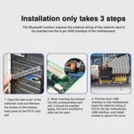 EDUP EP-BE9715 8774Mbps WiFi 7 Bluetooth 5.4 Tri-Band PCI-E WiFi Adapter Wireless Network Card - Image 6