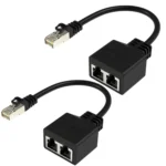 Pair RJ45 CAT6 / CAT5 8 Pin Ethernet Cable Splitter 2 in 1 Network Extension Adapter