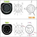 90 Degree mini DIN 8 Pin TV Audio Adapter Cable S-Video TV Box Cable - Image 5