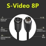 90 Degree mini DIN 8 Pin TV Audio Adapter Cable S-Video TV Box Cable - Image 6