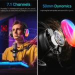 awei GM-11 Luminous Wired Headphones, Cable Length: 2m - Image 4