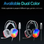 awei GM-11 Pro Luminous Wired Headphones, Cable Length: 2m - Image 2