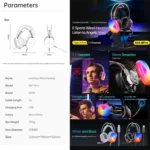 awei GM-11 Pro Luminous Wired Headphones, Cable Length: 2m - Image 3