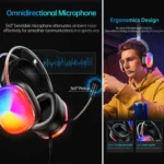 awei GM-11 Pro Luminous Wired Headphones, Cable Length: 2m - Image 4