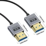 0.7m Coiled Coaxial 8K 48Gbps HDMI 2.1 Cable - Image 2