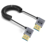 0.7m Coiled Coaxial 8K 48Gbps HDMI 2.1 Cable