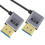 0.7m Coiled Coaxial 8K 48Gbps HDMI 2.1 Cable - Image 2