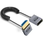 0.7m Coiled Coaxial 8K 48Gbps HDMI 2.1 Cable