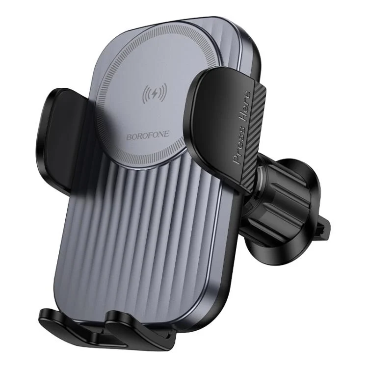 Borofone BH221 Path Car Air Outlet Push-type Wireless Fast Charging Holder -Qty: 5 Units