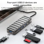 awei HUB-1 Multi-function 4 in 1 Type-C to USB 3.0 x 4 HUB Adapter - Image 4