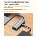 awei HUB-3 Multi-function 9 in 1 Type-C HUB Adapter - Image 5