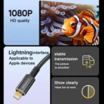 awei CL-213L 8 Pin to HDMI 1080P HD Adapter Cable - Image 2