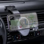 hoco HW28 Excelso 2 in 1 Car Center Console Wireless Fast Charging Holder -Qty: 5 Units - Image 5