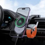 hoco HW28 Excelso 2 in 1 Car Center Console Wireless Fast Charging Holder -Qty: 5 Units - Image 6