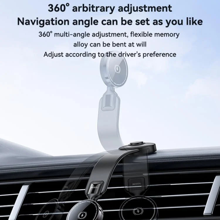 EDA007577601A_3.webp Yesido C316 15W Magsafe Magnetic Car Wireless Charger - Image 4