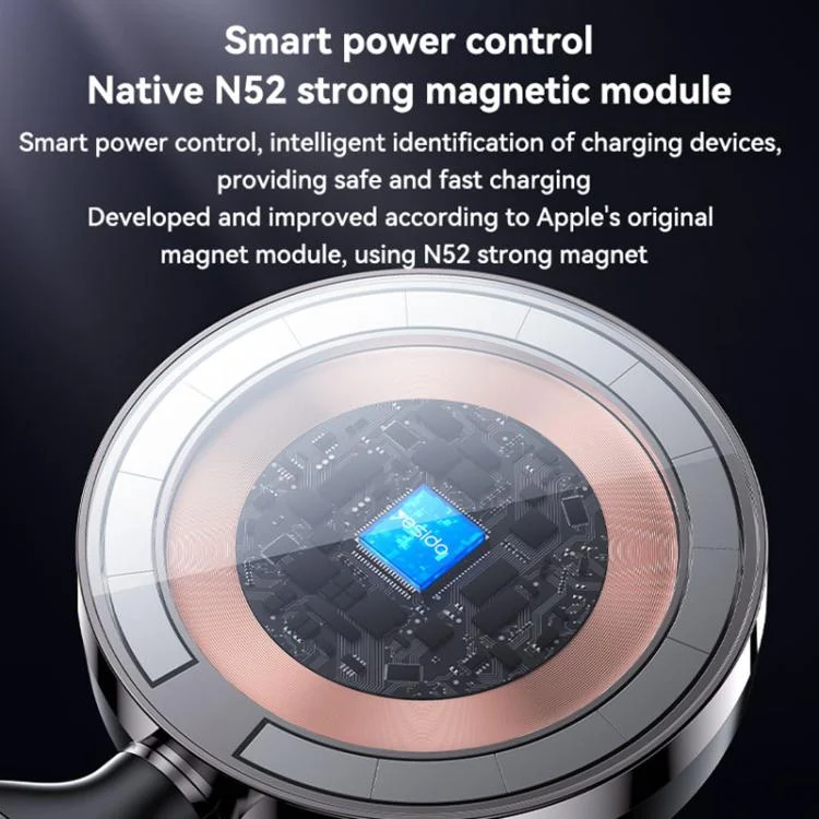 EDA007577601A_5.webp Yesido C316 15W Magsafe Magnetic Car Wireless Charger - Image 6