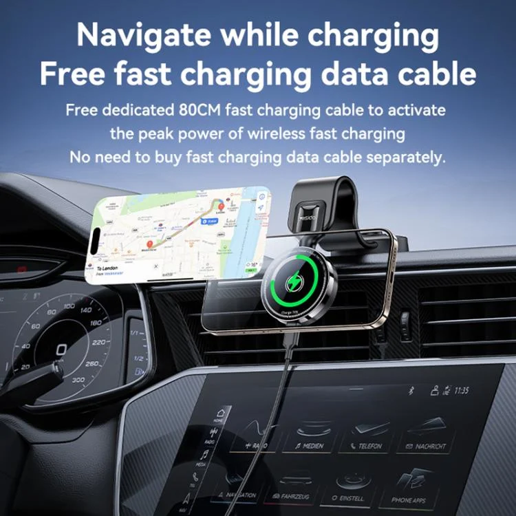 EDA007577601A_8.webp Yesido C316 15W Magsafe Magnetic Car Wireless Charger - Image 9
