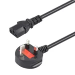 Big UK Plug Computer PC Power Cord 3 Pin Cable 0.5 Square