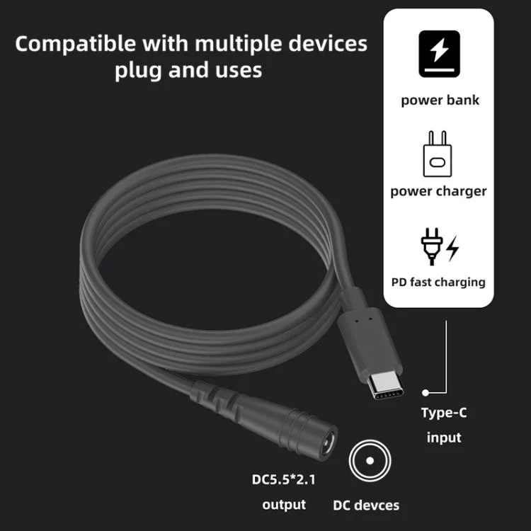 EDA0076346_B6.webp Type-C to DC 5.5x2.1mm 100W Computer Charging Adapter - Image 7