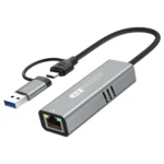 USB-C / Type-C and USB3.0 to RJ45 5G Gigabit Wired Ethernet Network Adapter