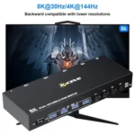 KC-KVM402DP 8K 30Hz 4 Input 2 Output DP / USB3.0 Dual Monitor KVM Switch - Image 2