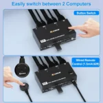 KC-KVM8202 8K 60Hz USB3.0 / HDMI 2-Port Dual Monitor KVM Switch - Image 3